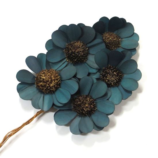 Obrázok z Deco kvet - modro-zelená (10ks)