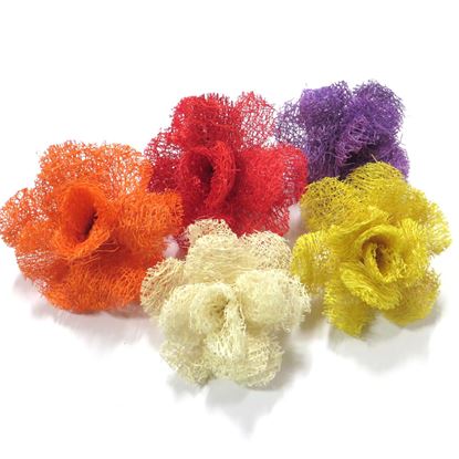 Obrázek Luffa deco rose 6cm - barevná (10ks)