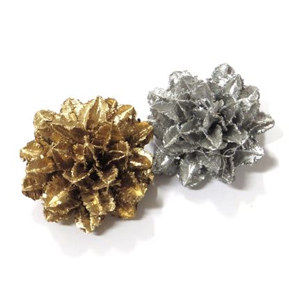 Obrázek Arjun flower - zlatá, stříbrná (40ks)